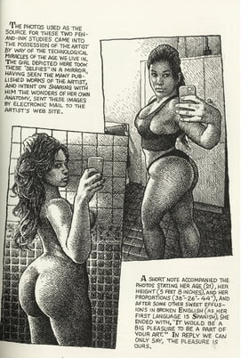 art-beauty-magazine-drawings-by-r-crumb-11- nude selfie